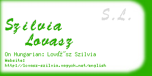 szilvia lovasz business card